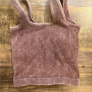 Zenana Outfitters Mauve Ribbed Top